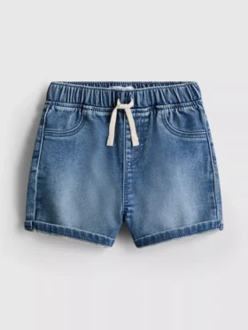 0-36 meses | Pantalones Cortos de Chándal de Denim