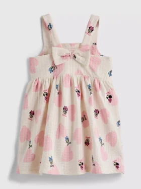 0-36 meses | Vestido tipo smock con textura de Minnie Mouse y Daisy Duck de Disney
