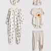 0-9 meses | Conjunto de 5 piezas de Disney «Winnie the Pooh» para recién nacidos