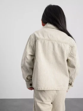 1,5-12 años | Chaqueta vaquera de algodón a rayas finas «The Edit»