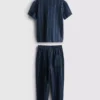 1,5-12 años | Conjunto de camisa y pantalones de algodón con rayas texturizadas de The Edit