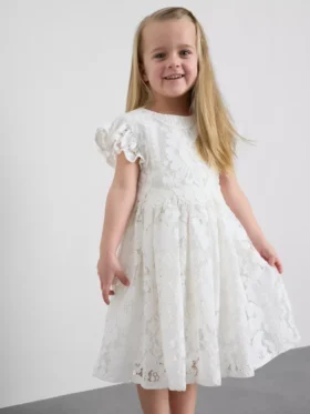1,5-12 años | Vestido tipo smock con encaje de The Edit