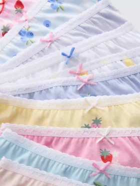 1,5-14 años | Paquete de 10 braguitas con estampado de frutas y los días de la semana