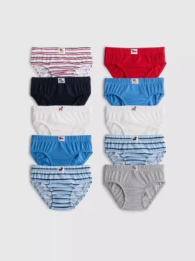1,5-14 años | Paquete de 10 braguitas con estampado de perritos