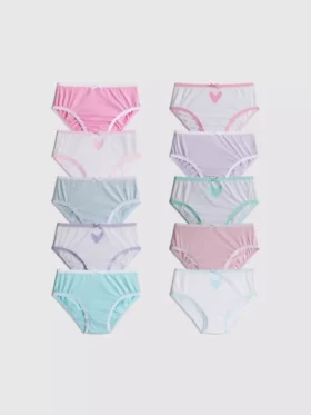 1,5-15 años | Paquete de 10 calzoncillos con estampado de corazones