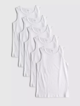 1,5-15 años | Paquete de 5 camisetas sin mangas básicas