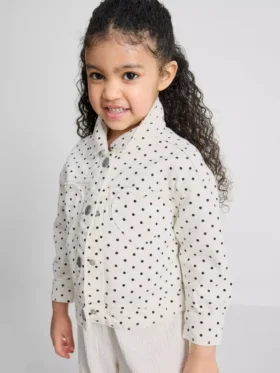 1,5-8 años | chaqueta vaquera de lunares