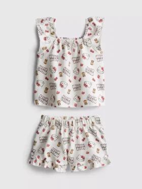 1,5-8 años | Conjunto de blusa y pantalones cortos de Hello Kitty
