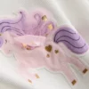 1,5-8 años | Conjunto de camiseta con estampado de unicornio y falda tutú