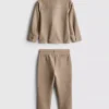 1,5-8 años | Conjunto de chaqueta de jacquard con cremallera y pantalones de chándal