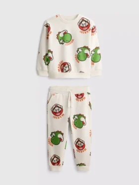 1,5-8 años | Conjunto de sudadera y Pantalones de Chándal de Super Mario World