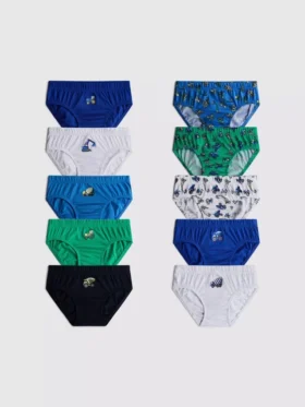 1,5-8 años | Paquete de 10 calzoncillos con diseño de Digger