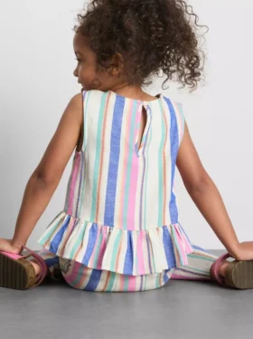1,5-9 años | Blusa con peplum a rayas