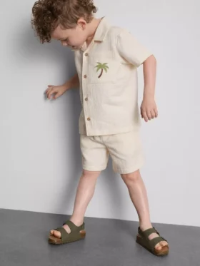 1,5-9 años | Conjunto de camisas y pantalones cortos bordados