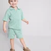 1,5-9 años | Conjunto de camiseta a rayas y Pantalones Cortos