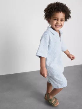 1,5-9 años | Conjunto de camiseta a rayas y Pantalones Cortos