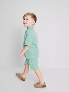 1,5-9 años | Conjunto de camiseta a rayas y Pantalones Cortos