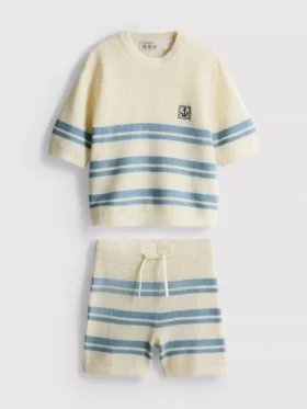 1,5-9 años | Conjunto de camiseta de punto y Pantalones Cortos