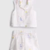 1,5-9 años | Conjunto de camiseta sin mangas y pantalones cortos bordados