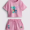 1,5-9 años | Conjunto de camiseta y pantalones cortos de Stitch de Disney