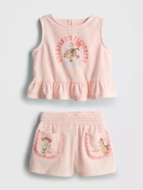 1,5-9 años | Conjunto de top con peplum y pantalones cortos de «Toy Story» de Disney·Pixar