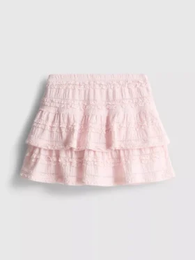 1,5-9 años | falda-pantalón escalonada con ribete de encaje