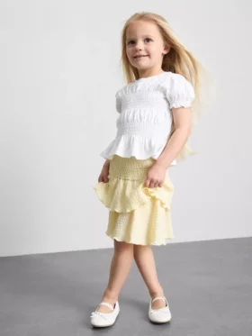1,5-9 años | Top con peplum fruncido