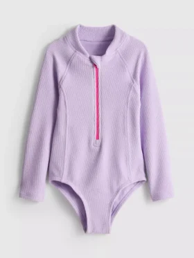 1,5-9 años | Traje de baño de manga larga con textura