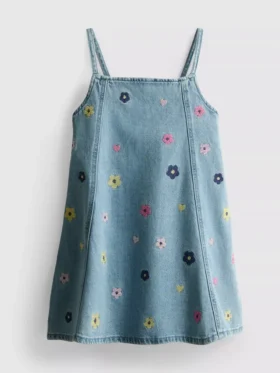 1,5-9 años | vestido de denim bordado
