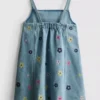 1,5-9 años | vestido de denim bordado