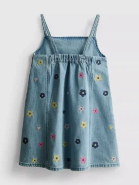 1,5-9 años | vestido de denim bordado