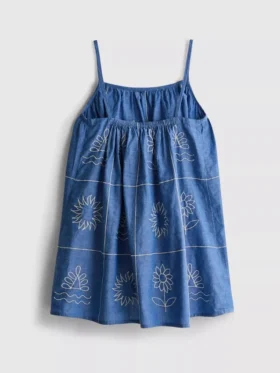 1,5-9 años | Vestido sin mangas de cambray bordado