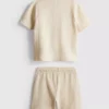 1-9 años | Conjunto de camisa de polo y pantalones cortos con textura
