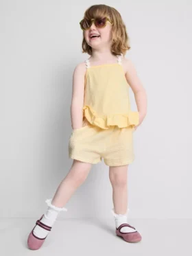 1-9 años | Conjunto de camiseta con volantes y pantalones cortos