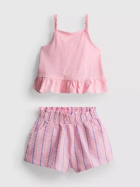 1-9 años | Conjunto de camiseta con volantes y pantalones cortos