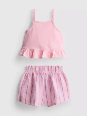 1-9 años | Conjunto de camiseta con volantes y pantalones cortos