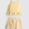 1-9 años | Conjunto de camiseta con volantes y pantalones cortos