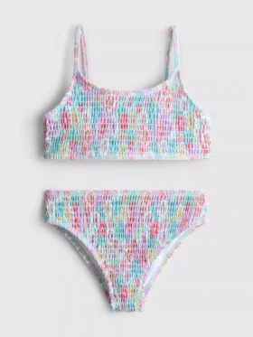7-15 años | bikini fruncido con estampado floral
