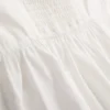 7-15 años | Blusa con cuello cuadrado fruncido