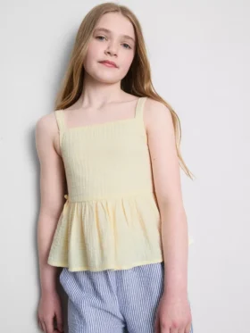7-15 años | blusa con lazo fruncido