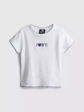 7-15 años | Camiseta bordada «I Love New York»