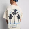 7-15 años | Camiseta con estampado de palmeras y textura