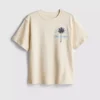7-15 años | Camiseta con estampado de palmeras y textura