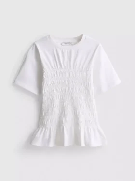 7-15 años | Camiseta con peplum fruncido