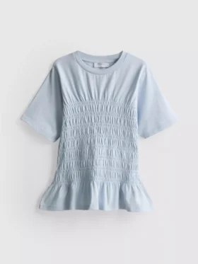 7-15 años | Camiseta con peplum fruncido