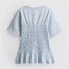7-15 años | Camiseta con peplum fruncido