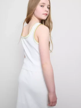 7-15 años | camiseta sin mangas con costuras en contraste