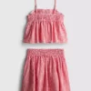 7-15 años | Conjunto de blusa y falda de cuadros vichy