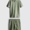 7-15 años | Conjunto de camisas y pantalones cortos con textura