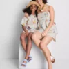 7-15 años | Conjunto de camiseta con detalle de lazo y pantalones cortos